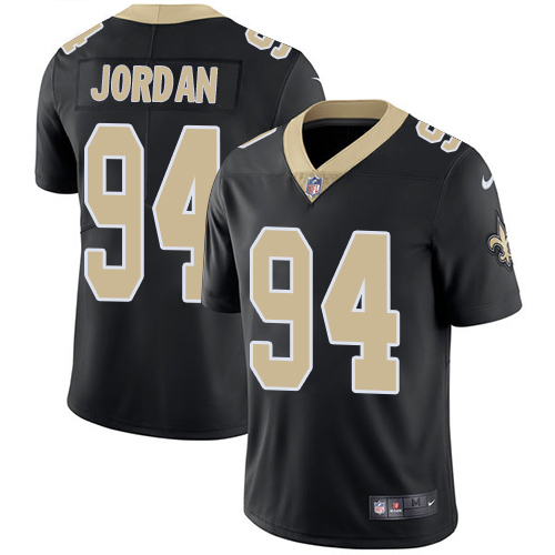 Nike Saints #94 Cameron Jordan Black Team Color Men's Stitched NFL Vapor Untouchable Limited Jersey